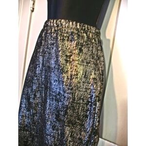 Nabu Size Large Black/Gold  MIDI Pencil Skirt